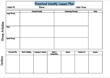 Blank Lesson Plan Template | room surf.com