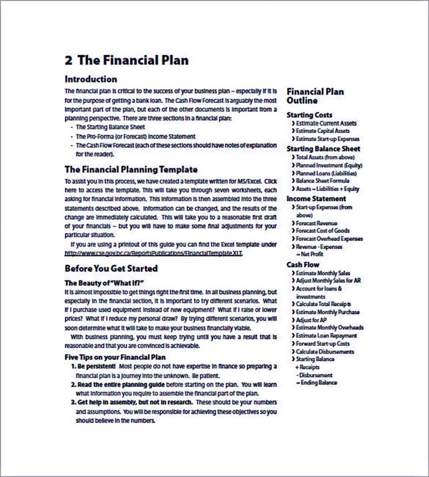 Financial Business Plan Word Templates | room surf.com