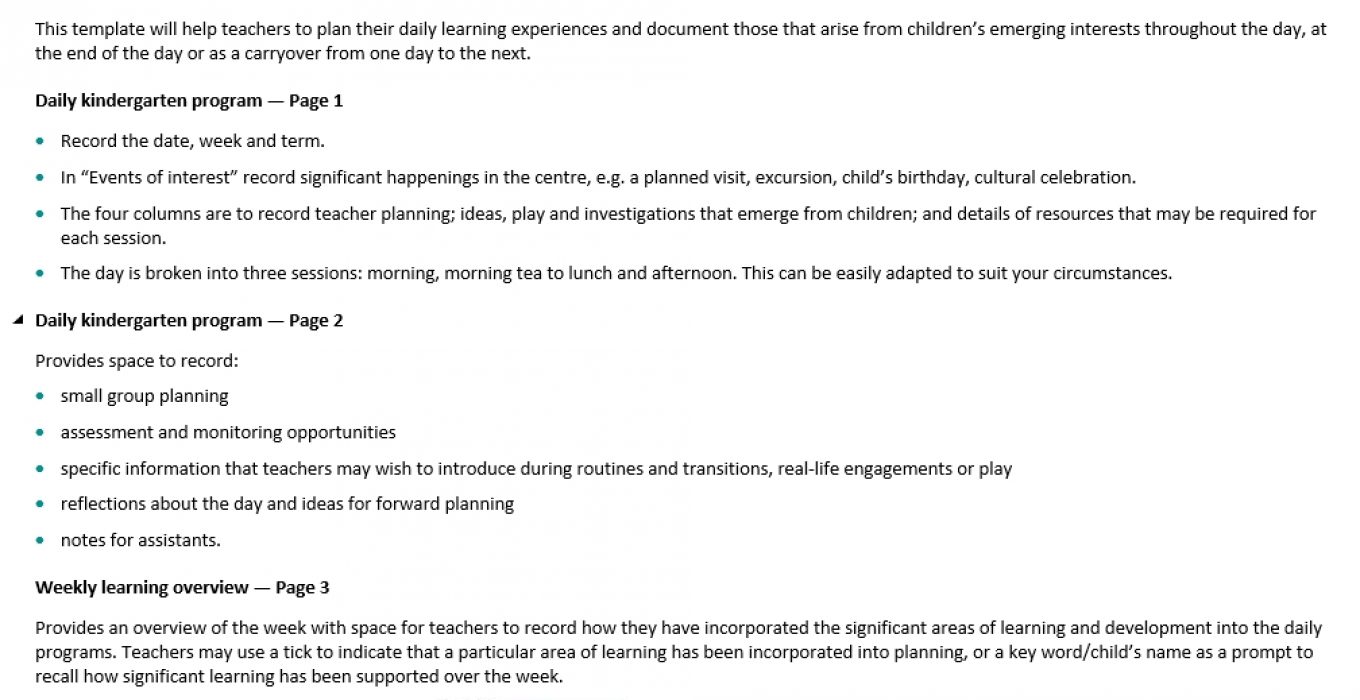 Day planner template room surf