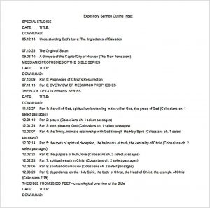 Sample Sermon Outline Template | room surf.com