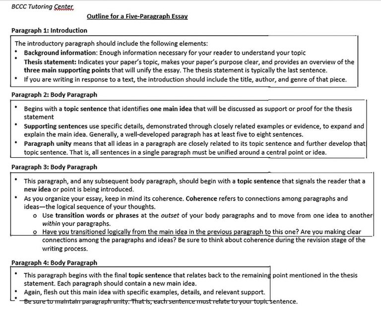 Basic Outline Template | room surf.com