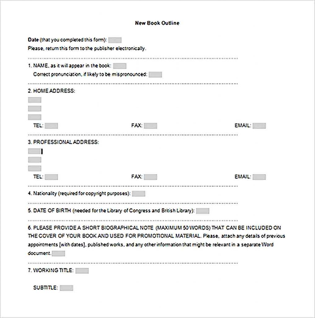 Book Outline Template | room surf.com