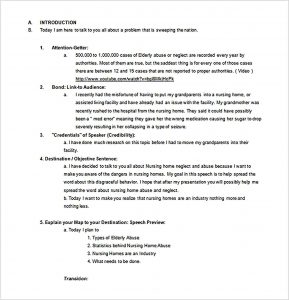 Persuasive Speech Outline Template Sample | room surf.com