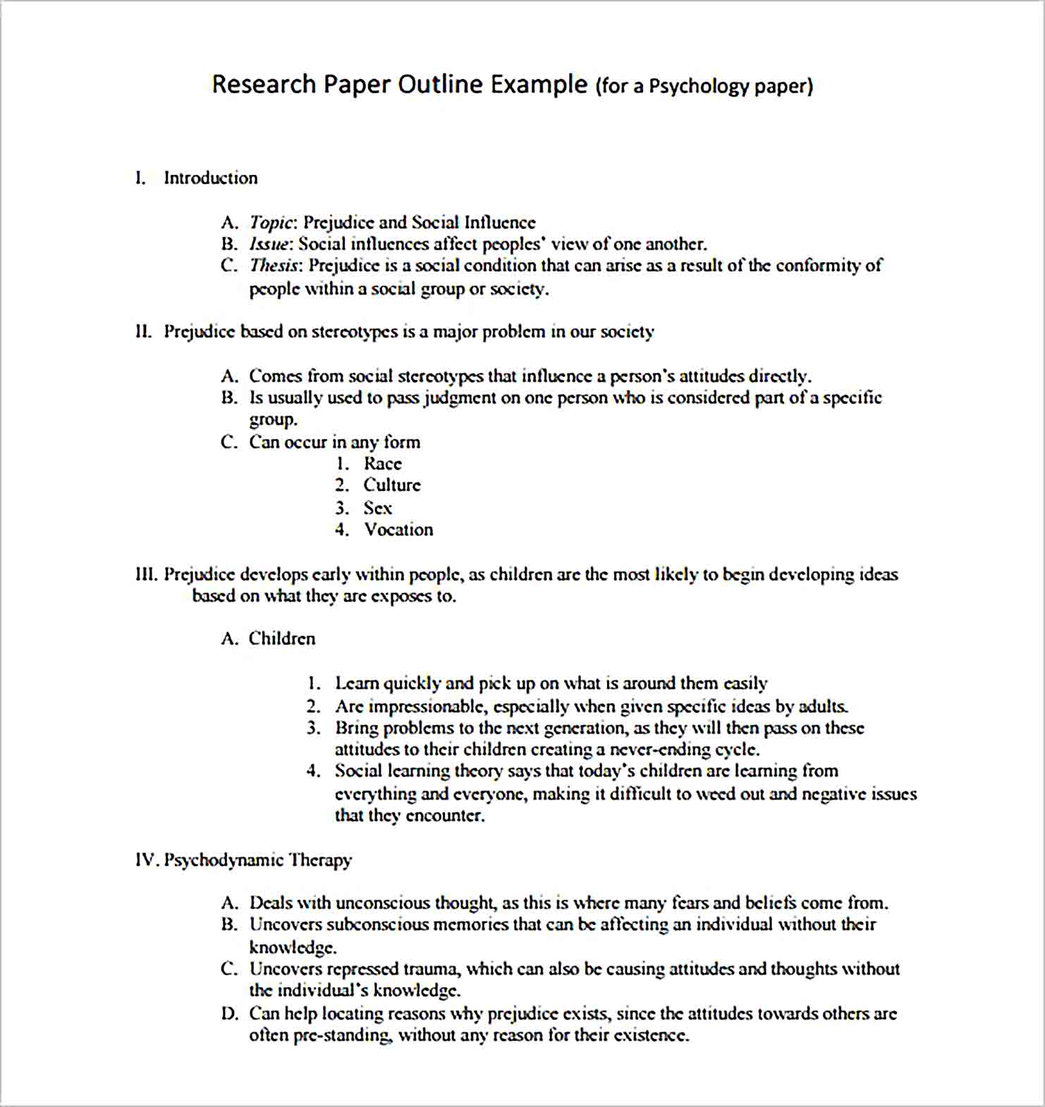 Research Paper Outline Template Sample | room surf.com
