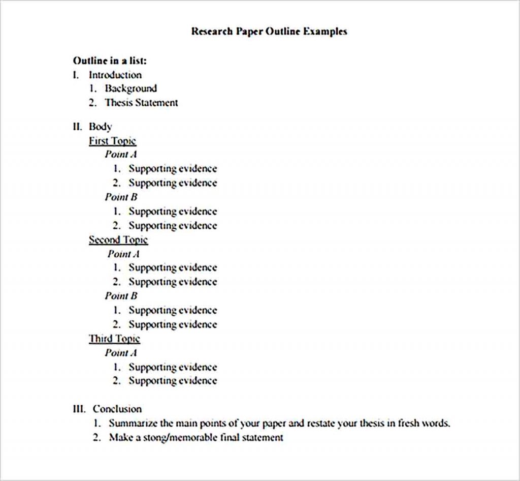 Templates Research Essay Outline Sample