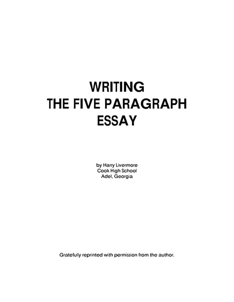 Templates Writing the Paragraph Essay 788x1020 Sample