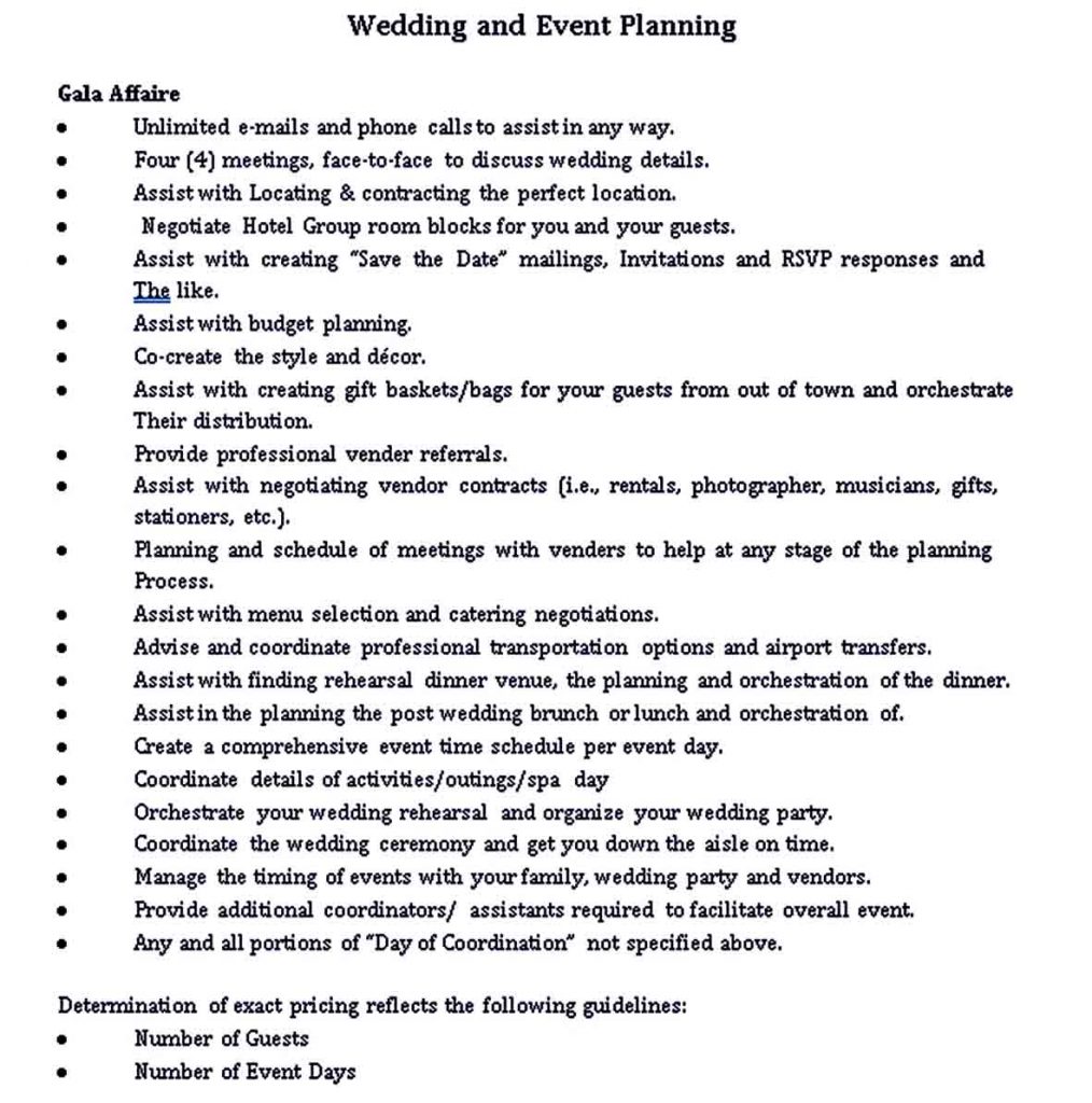 Wedding and Event Planning