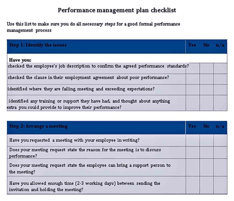 erformance Management Plan Template | room surf.com