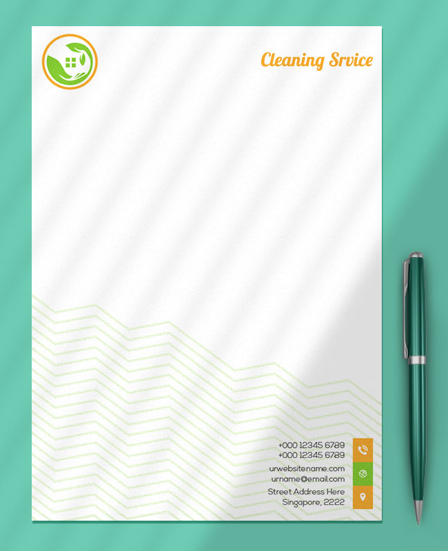 Cleaning Service Letterhead Template Sample