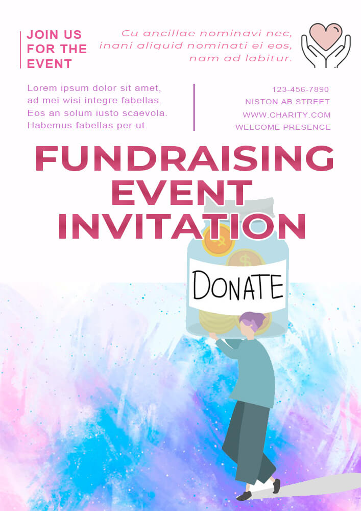 Fundraising Invitation PSD Template Free | room surf.com