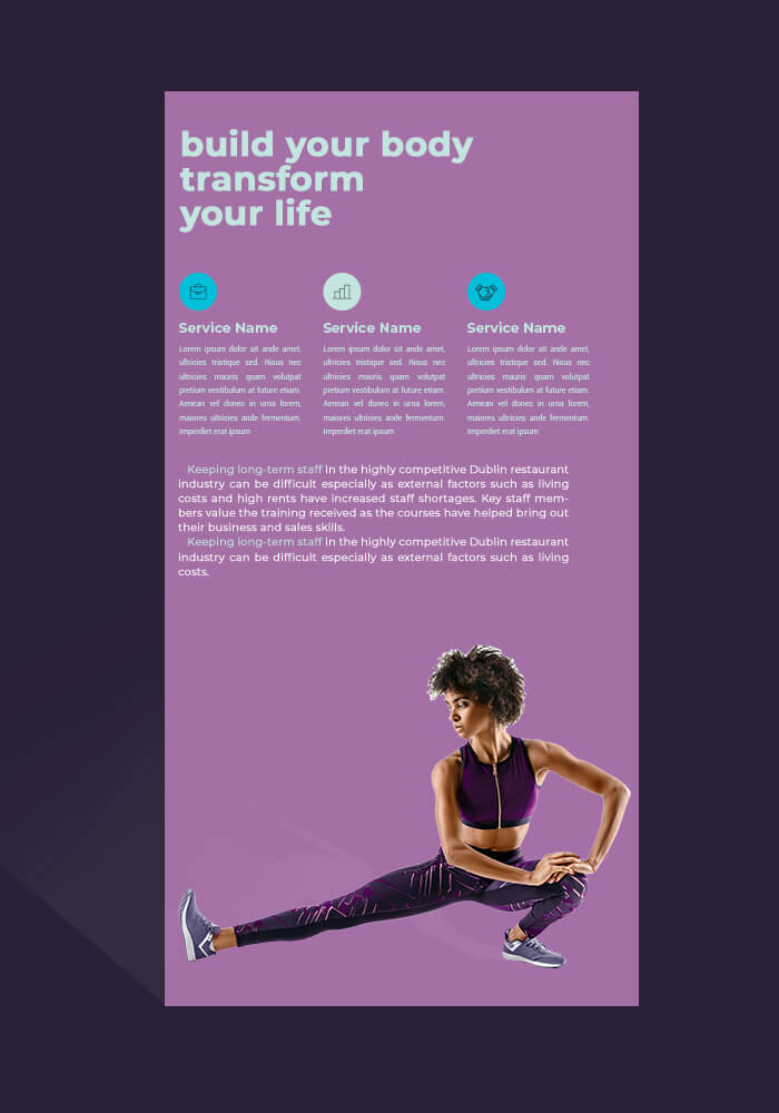 GYM Rack Card Template Example
