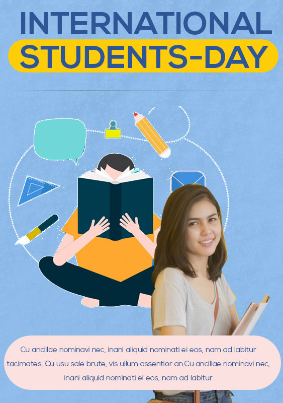 International Students Day Poster Template Example