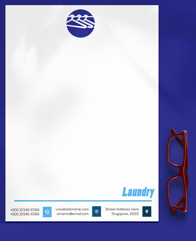 Laundry Letterhead Design Template