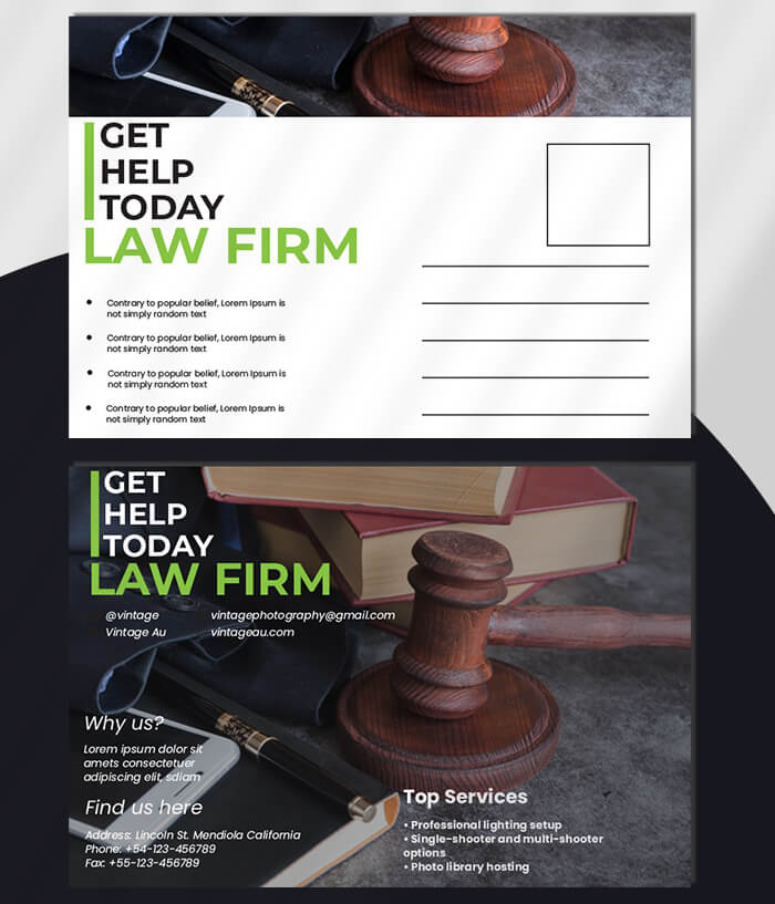 Law Firm PostCard Design Template