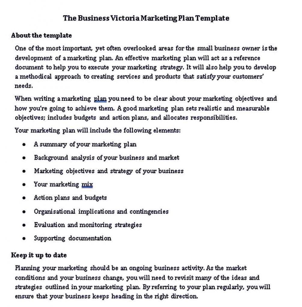 Marketing Business Plan Templates 3