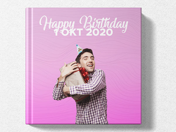 PSD Birthday Photo Book Cover Template