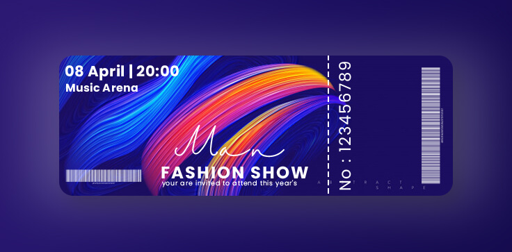 PSD Fashion Show Ticket Template