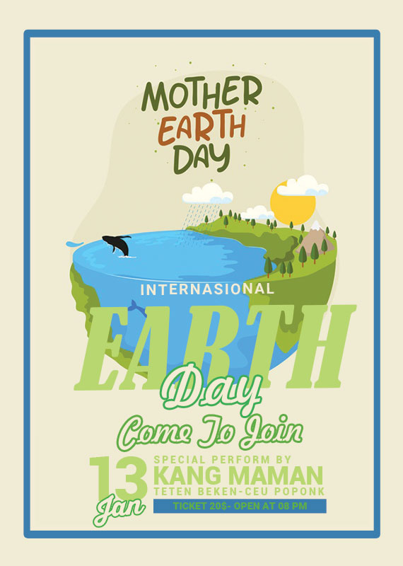 PSD International Earth Day Poster Template