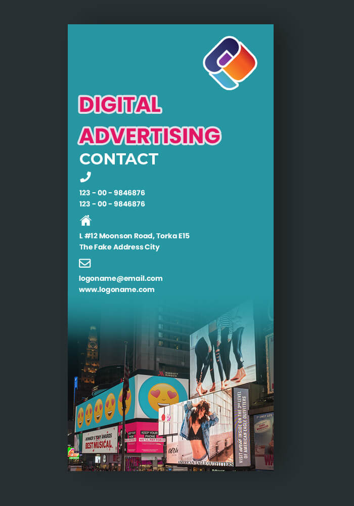 PSD Template For Advertising Agency Rack Card