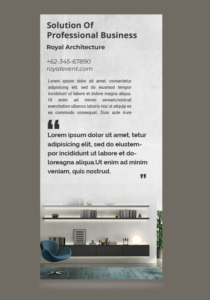 PSD Template For Architecture Rack Card