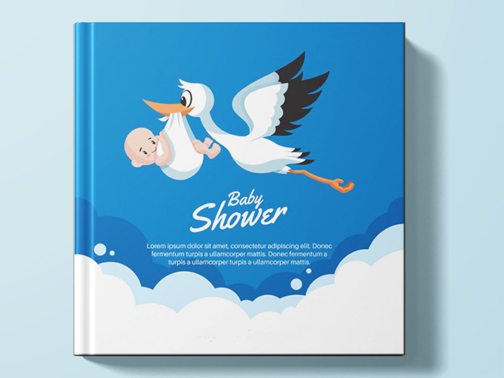 PSD Template For Baby Book Cover