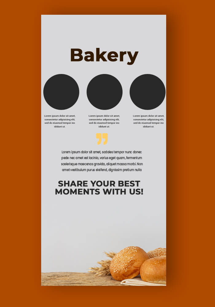 PSD Template For Bakery Rack Card