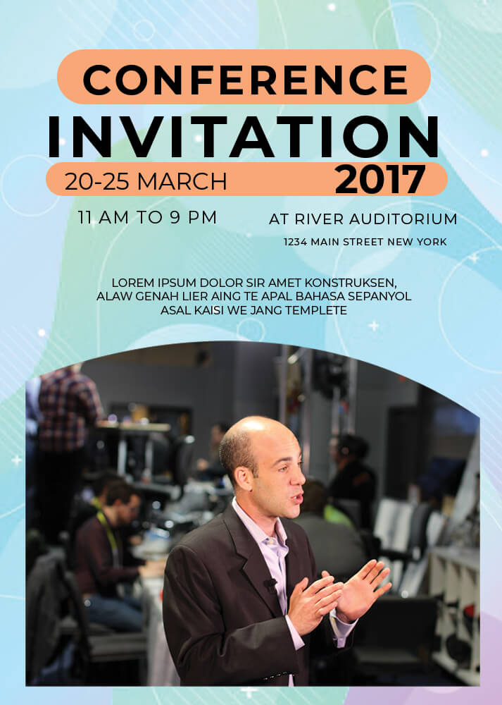 PSD Template For Conference Invitation