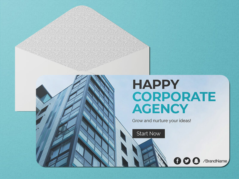 PSD Template For Corporate Greeting Card