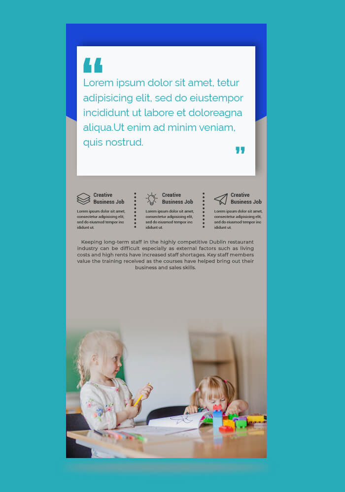 PSD Template For Daycare Rack Card