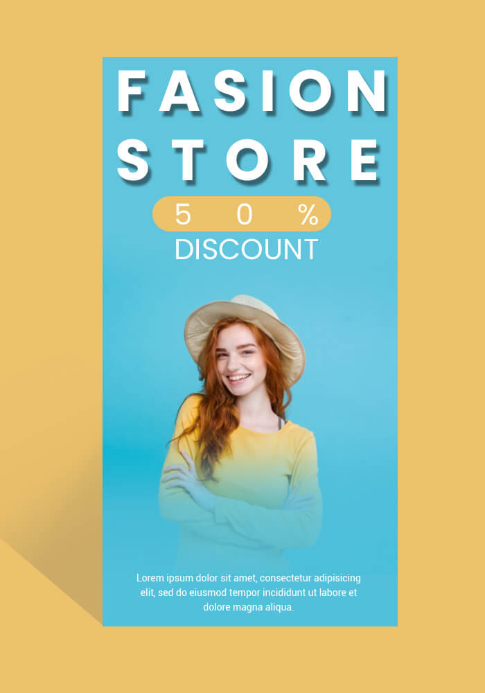 PSD Template For Fashion Rack Card