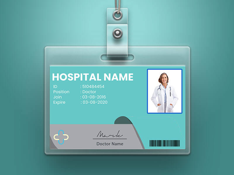 PSD Template For Hospital ID Card