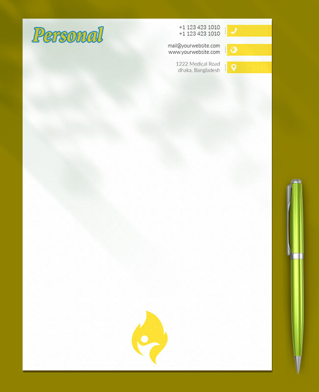 PSD Template For Personal Letterhead