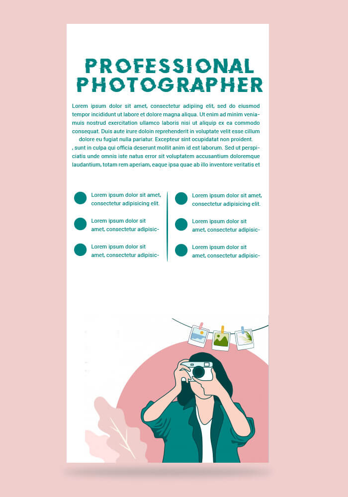 PSD Template For Photographer Rack Card