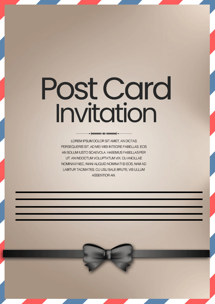 PSD Template For Post Card Invitation