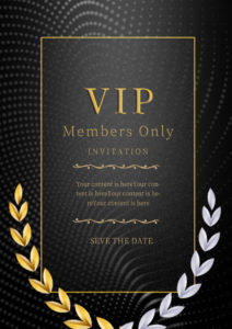 VIP Invitation Customizable PSD Design Template | room surf.com