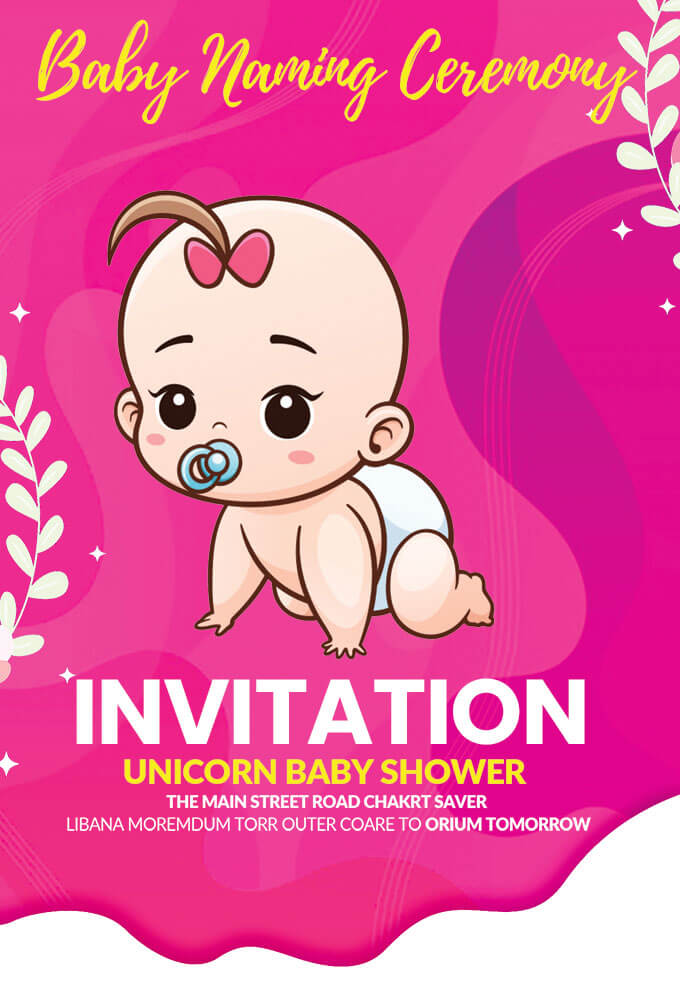 Sample Baby Naming Ceremony Invitation Template
