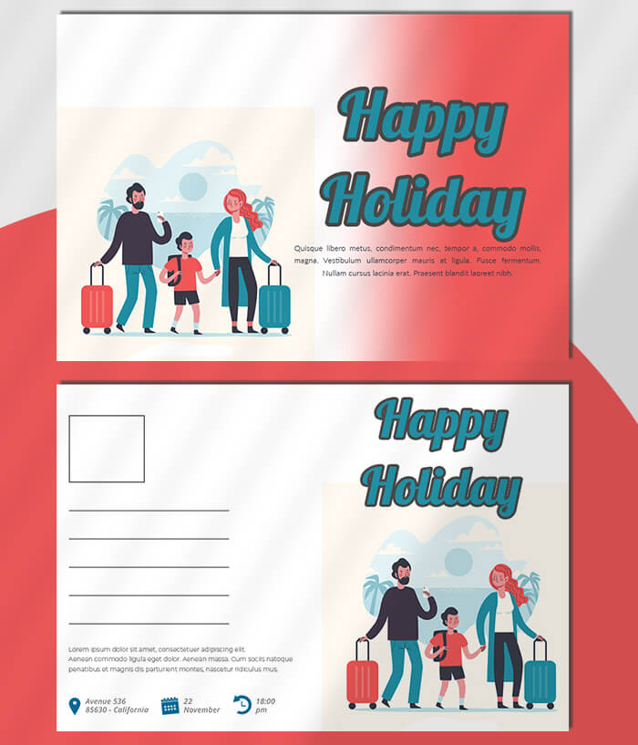 Sample Holiday Postcard Templates