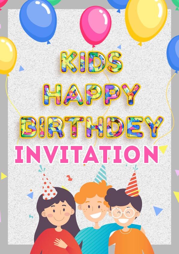 Sample Kids Birthday Invitation Template