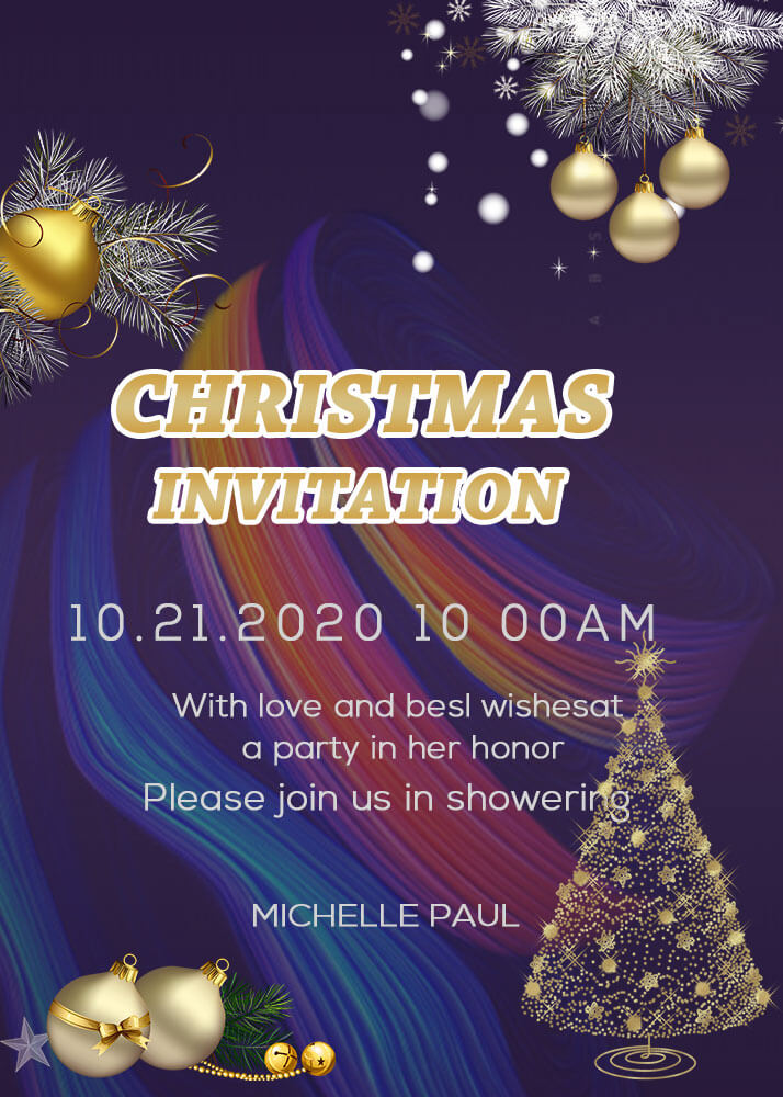 Sample Merry Christmas Invitation Templates