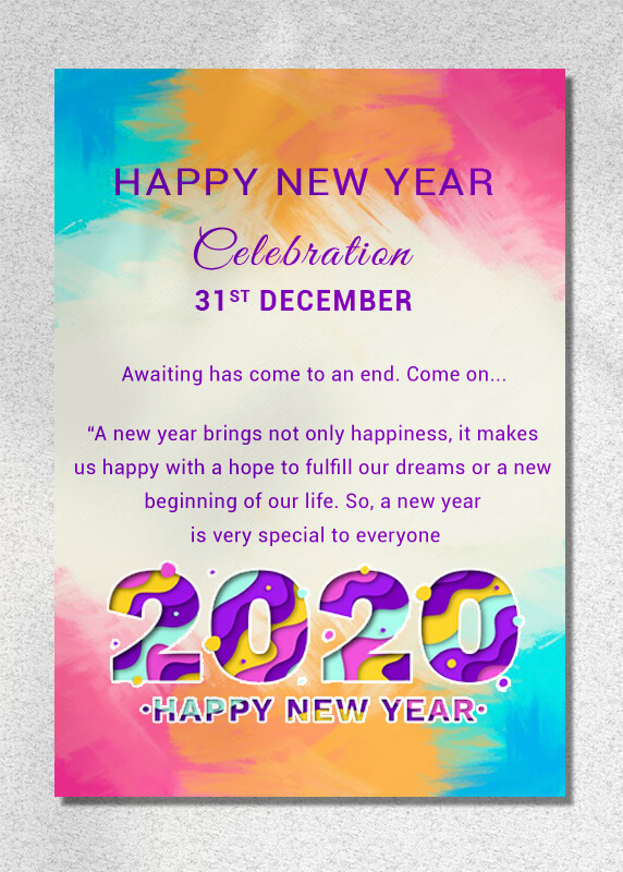 Sample New Year Greeting Card Templates