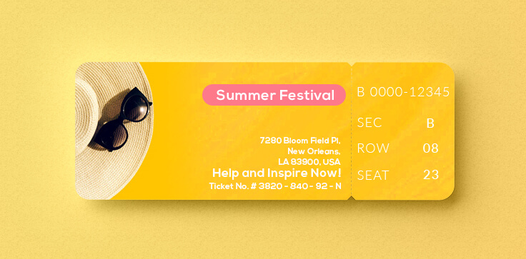 Summer Festival Ticket Template Ideas