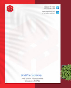Textiles Company Letterhead Customizable PSD Template | room surf.com