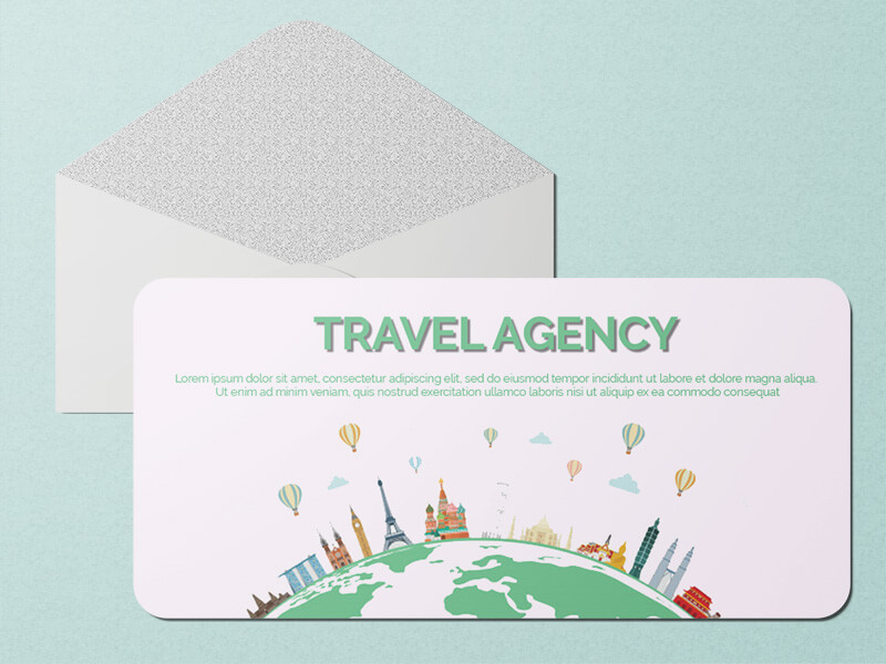 Travel Agency Greeting Card Template Ideas