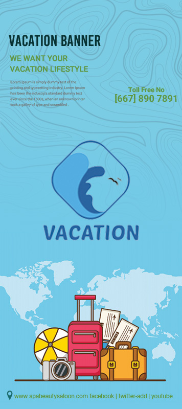 Vacation BannerTemplate Example