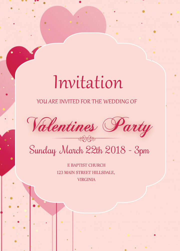 Valentines Party Template Design