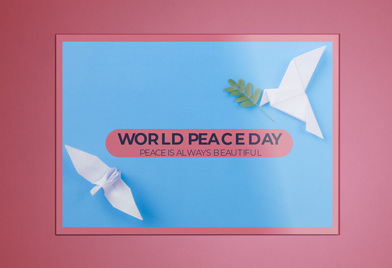 World Peace Day Greeting Card Template Example