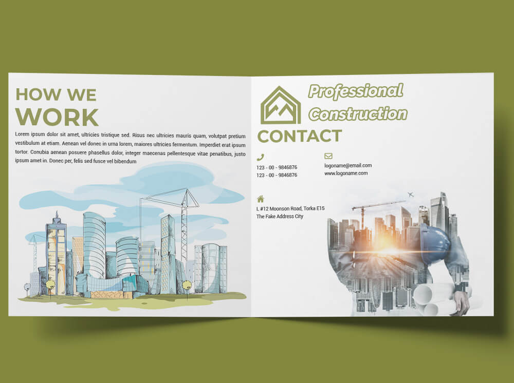 Construction Brochure Template Example