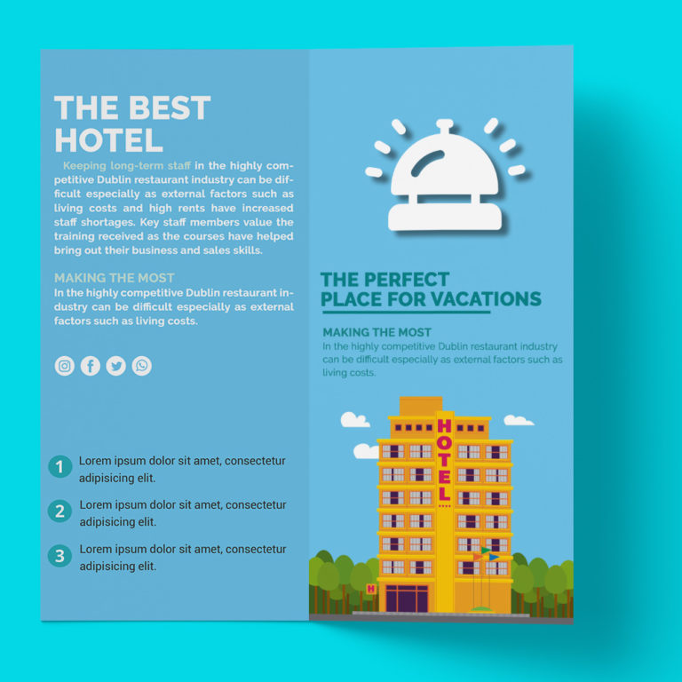 Hotel Brochure Customizable PSD Design Template room surf com