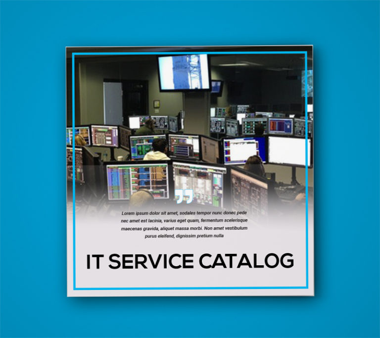 IT Service Catalog in Free Download room