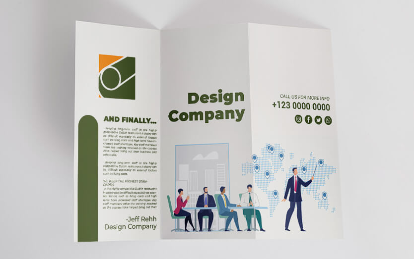 PSD Template For Design Company Brochure